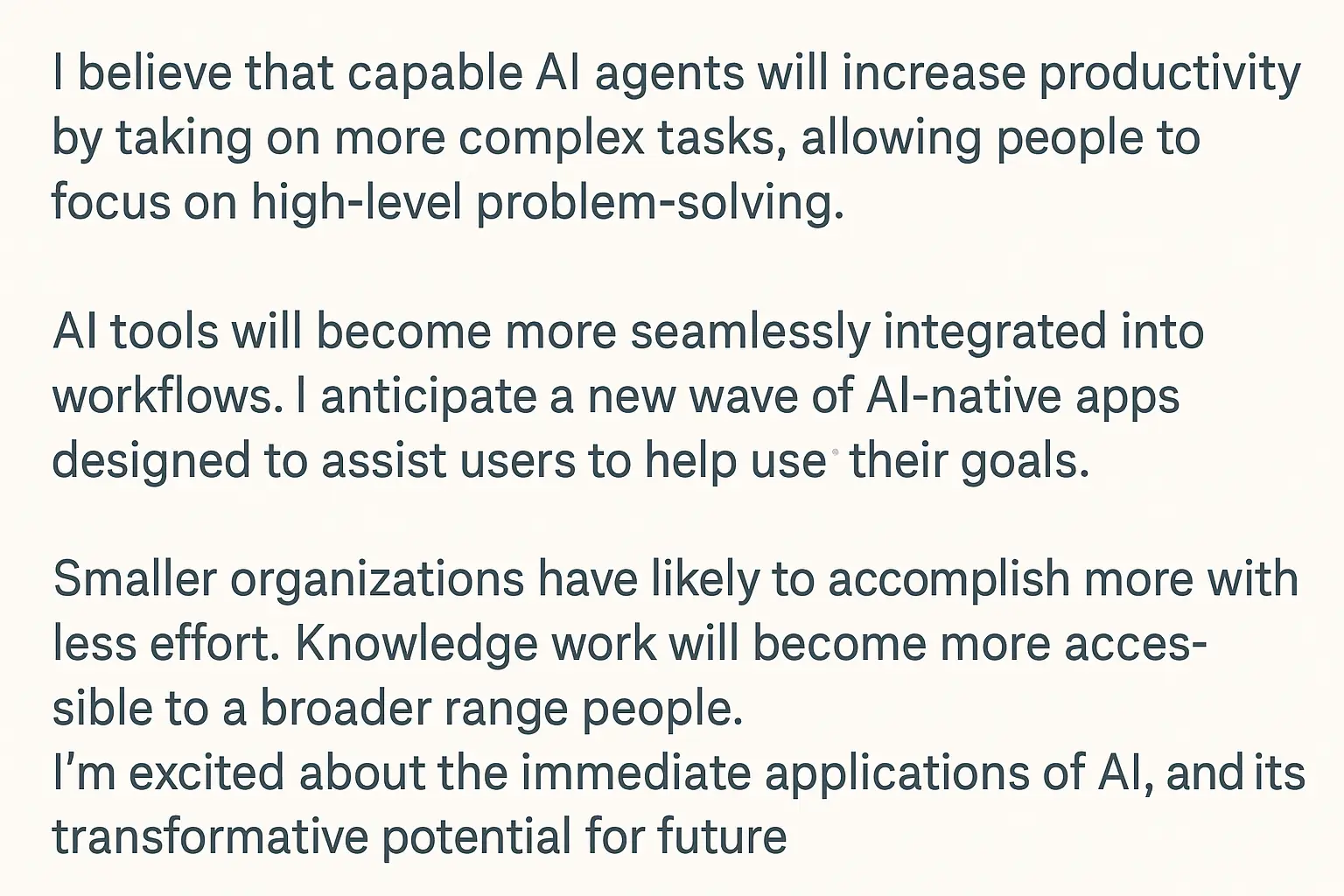 Future of AI agents and productivity tools