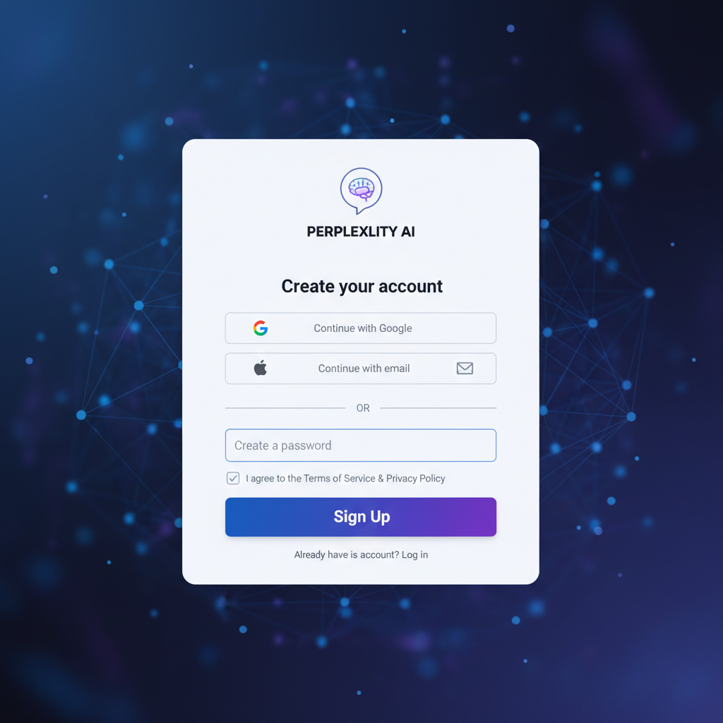 Perplexity AI Sign-up Process