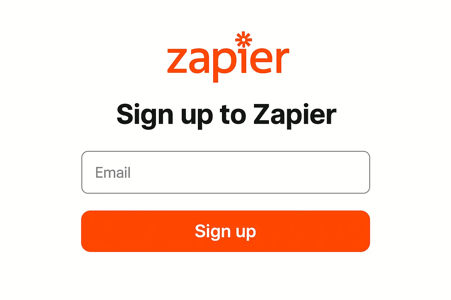 Zapier signup process