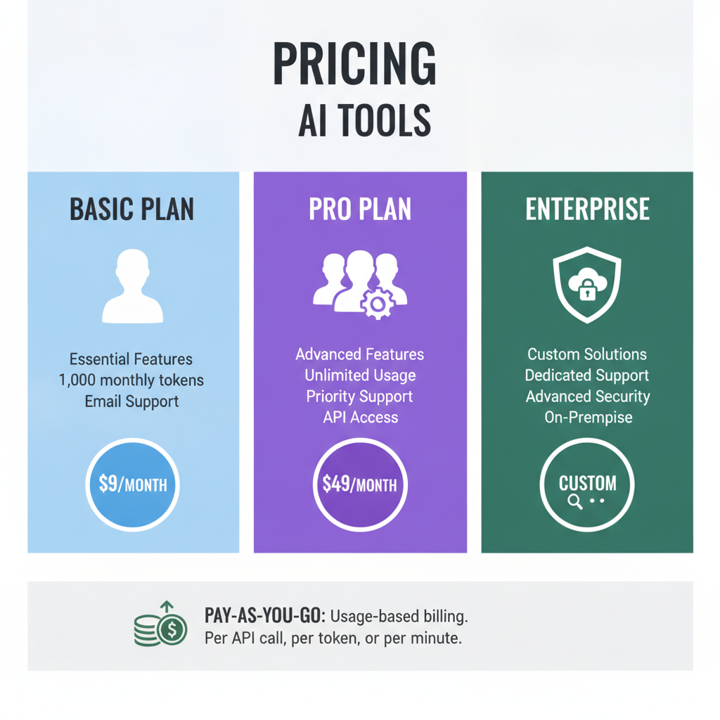 Pricing plans for AI tools