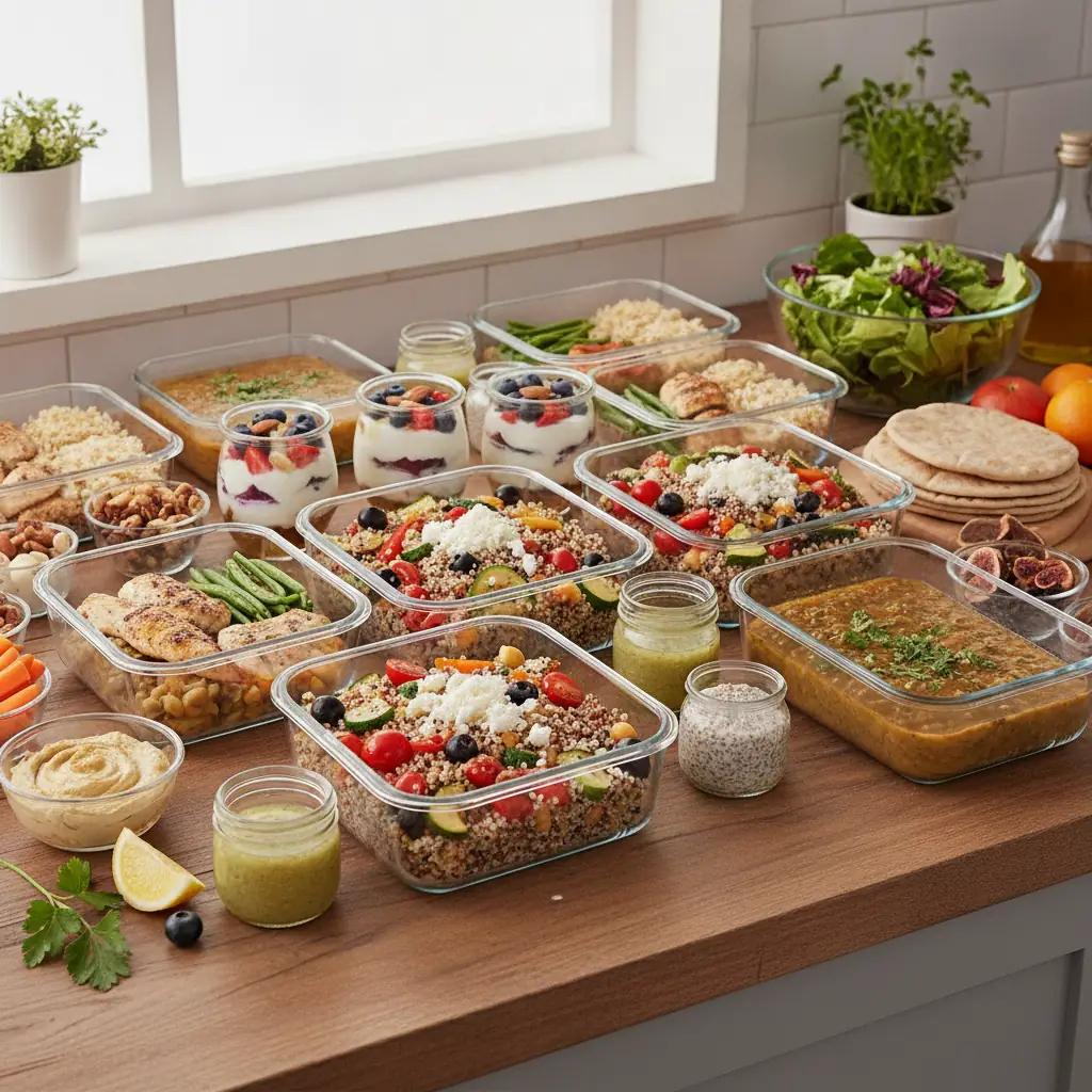 Meal prepping Mediterranean diet