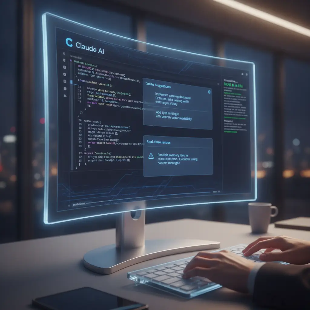 Claude AI coding interface