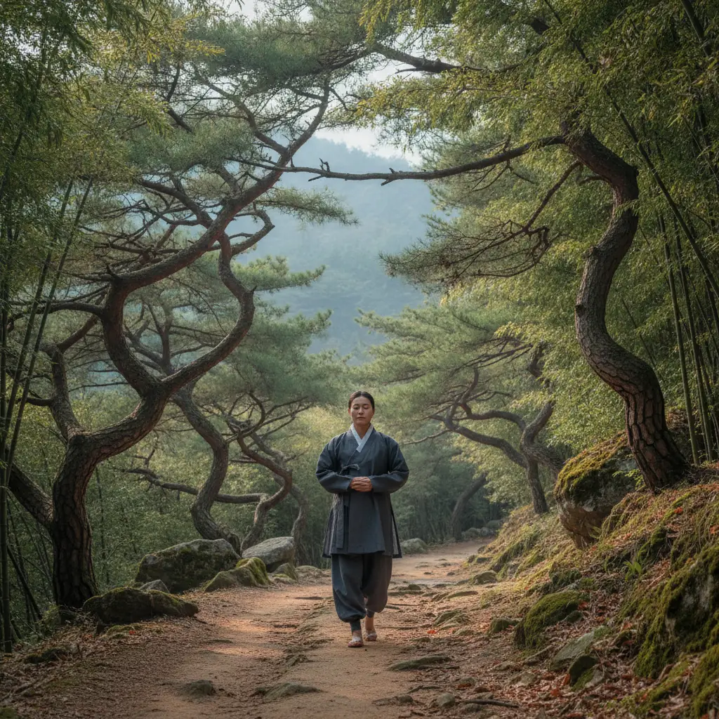 한국의 자연 속 걷기 명상