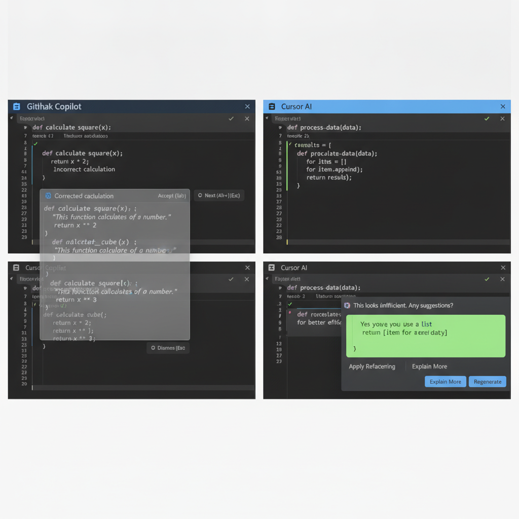 GitHub Copilot and Cursor comparison image