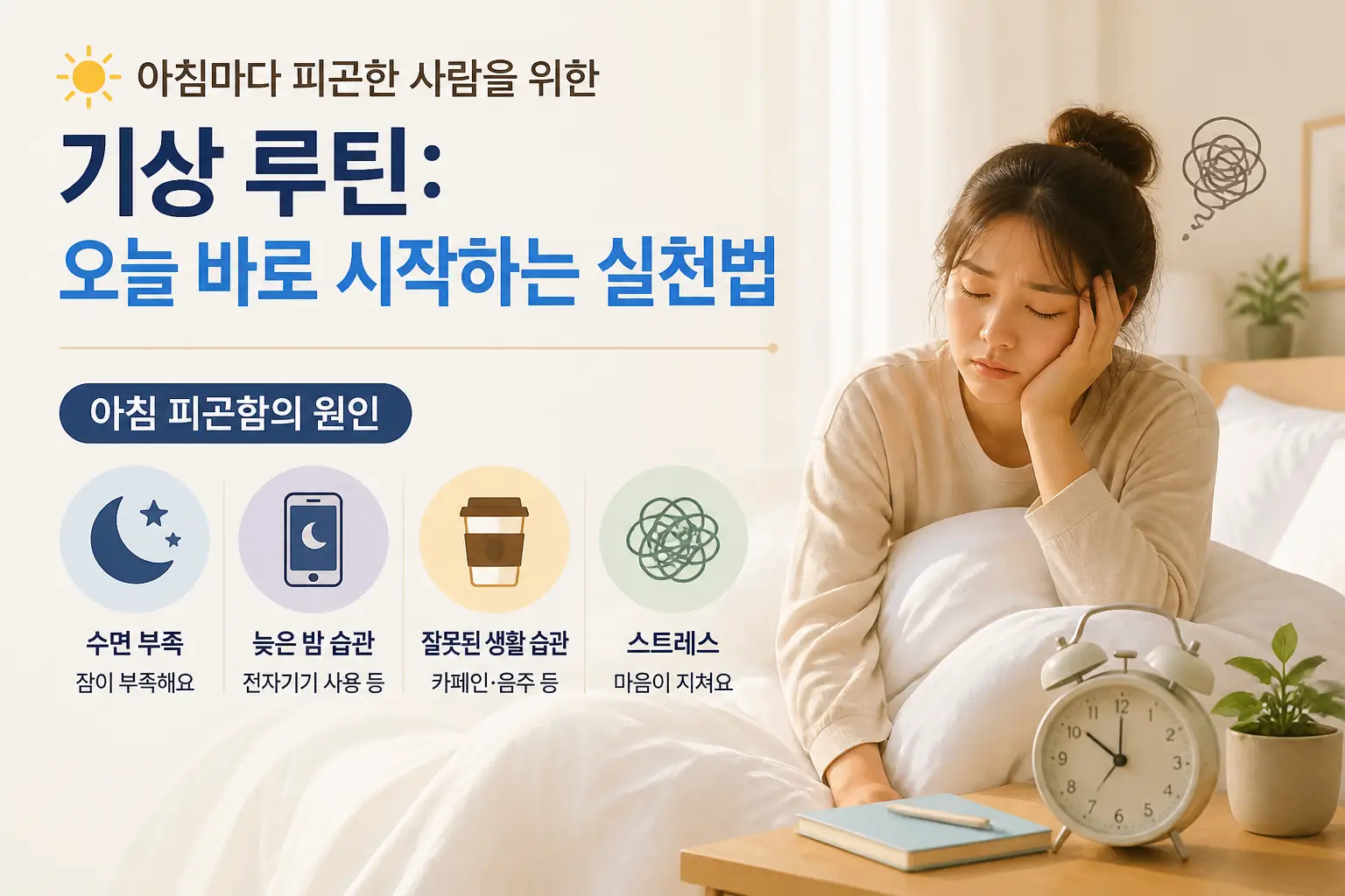 아침 피곤함의 원인
