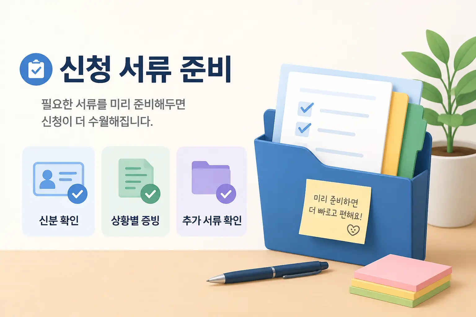 신청 서류 준비 이미지