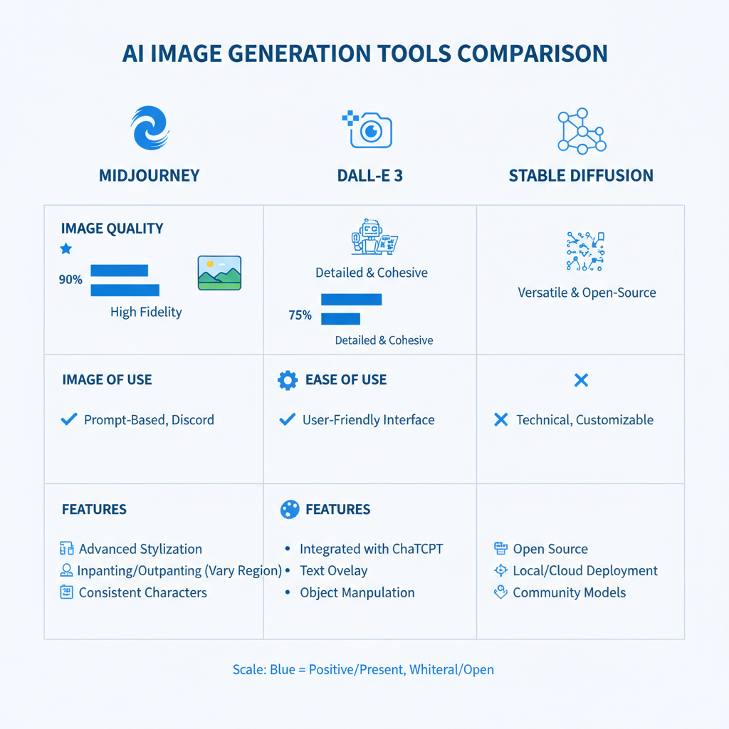 AI tools comparison infographic