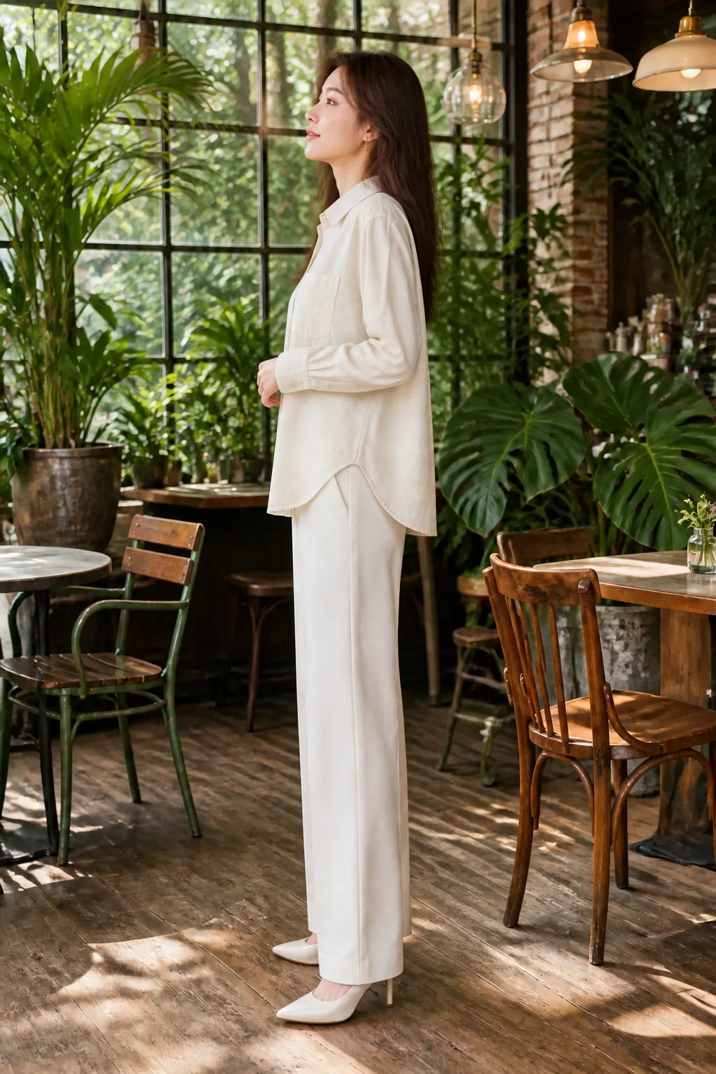 On-model photo made with WEAROOM, side view